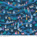 Wishes Moonlight Blueberry Sparkle by Jill Howarth for Riley Blake Designs - 1/2 Yard