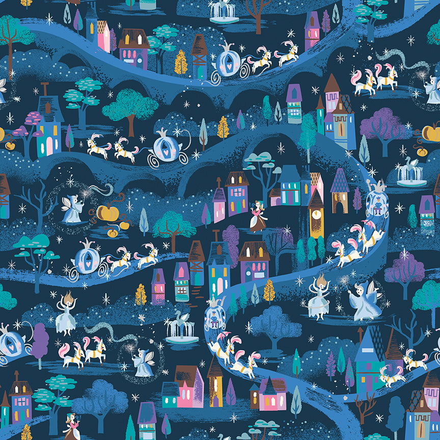 Wishes Moonlight Blueberry Sparkle by Jill Howarth for Riley Blake Designs - 1/2 Yard - image 2