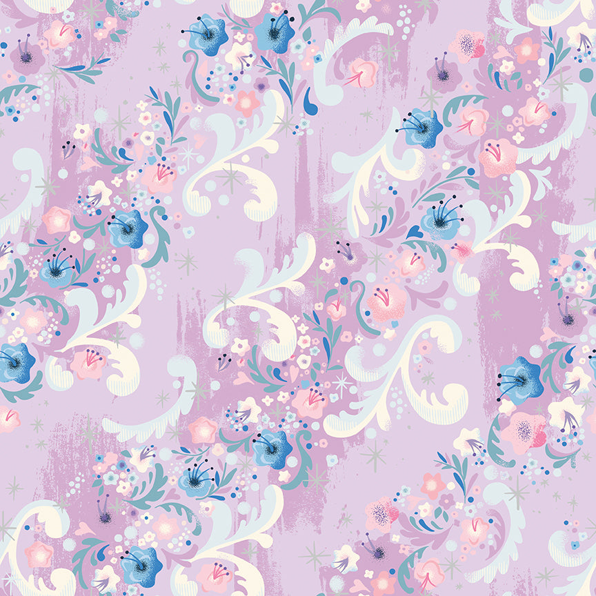 Wishes Cindy's Flowers Vanity Sparkle by Jill Howarth for Riley Blake Designs - 1/2 Yard - image 2