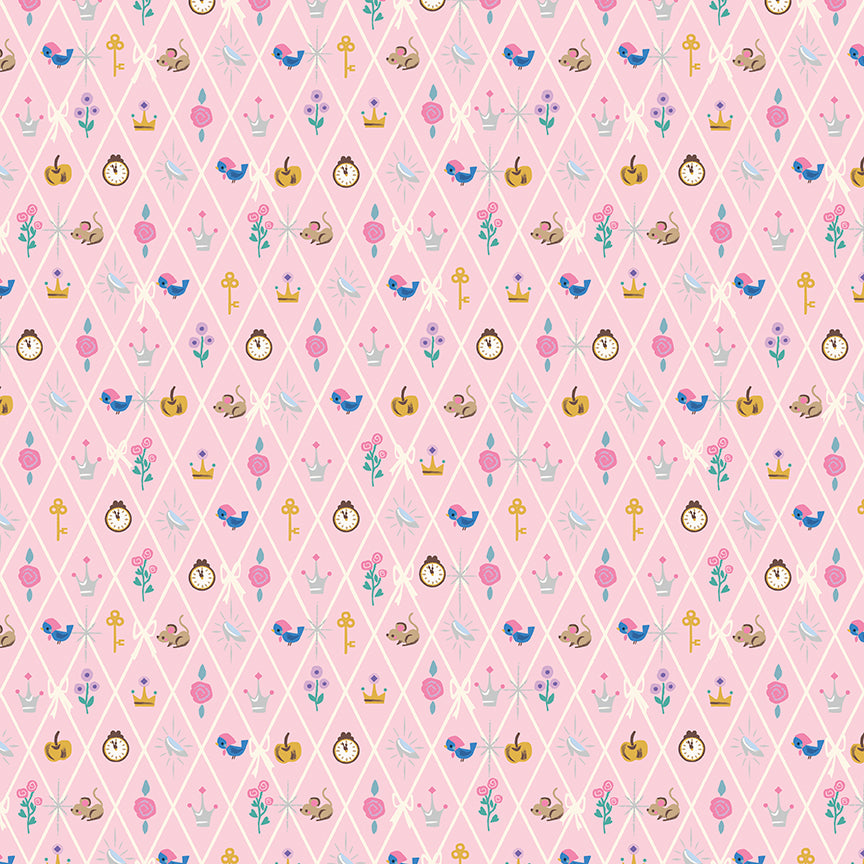 Wishes Diamond Petal Pink Sparkle by Jill Howarth for Riley Blake Designs - 1/2 Yard - image 2