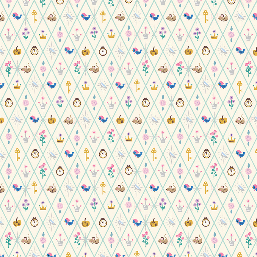 Wishes Diamond Vintage White Sparkle by Jill Howarth for Riley Blake Designs - 1/2 Yard - image 2
