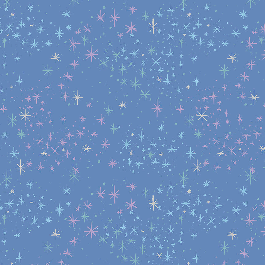 Wishes Magic Periwinkle Sparkle by Jill Howarth for Riley Blake Designs - 1/2 Yard - image 2