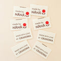 Made by Nana Multi Cotton Labels - 6 Pack