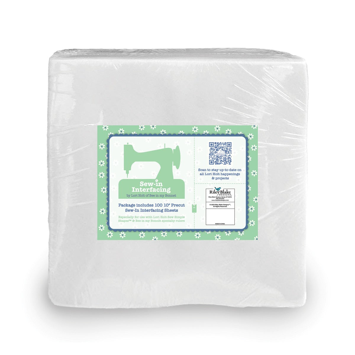 Lori Holt 10in Precut Sew-In Interfacing - 100 Squares