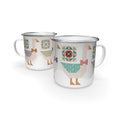 Lori Holt Gentler Times Enamel Tin Mug of Bee in my Bonnet