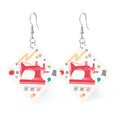Leather Square Earrings My Happy Place by Lori Holt of Bee in my Bonnet