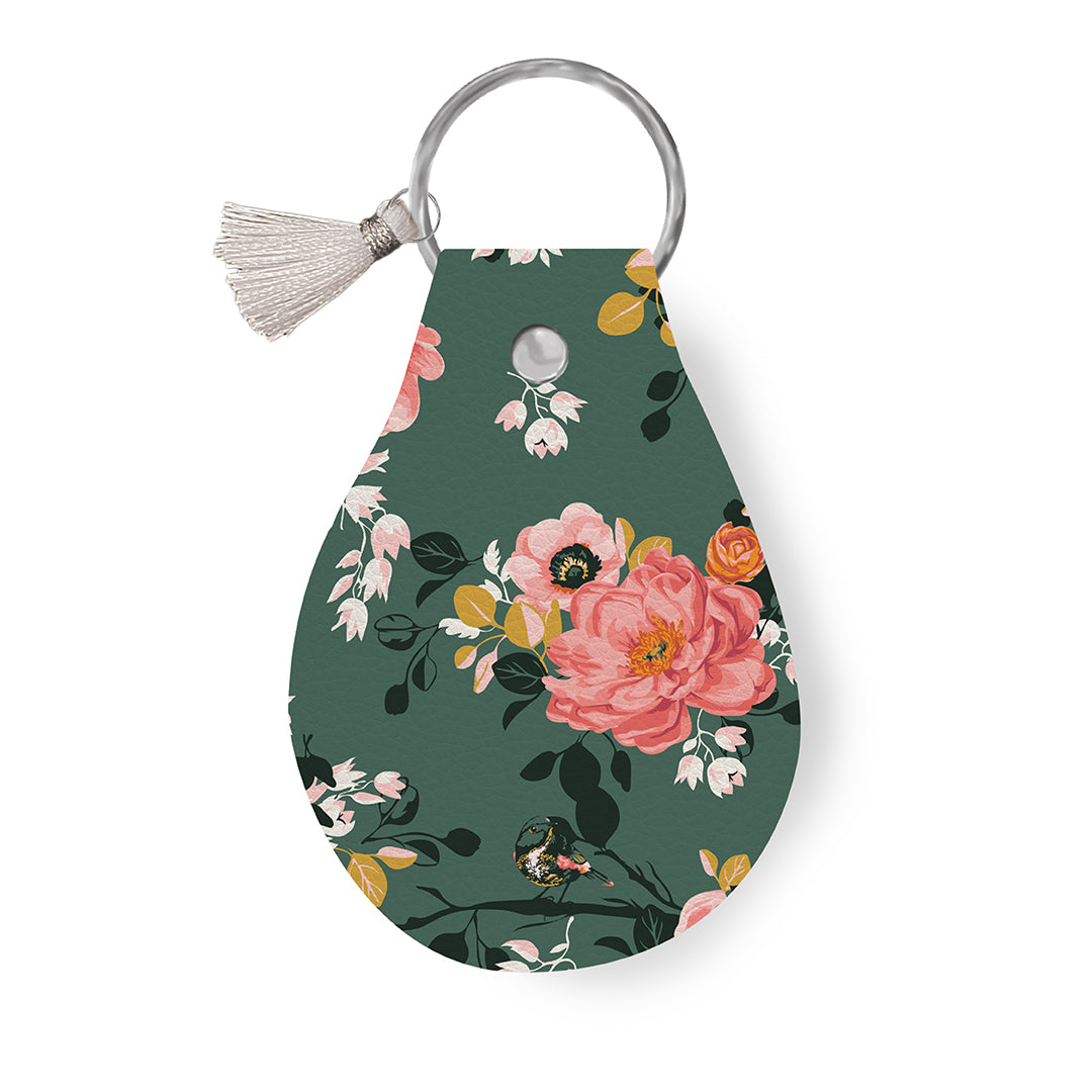 Leather Circle Key Chain Porch Swing