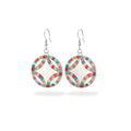 Leather Circle Earrings Home Town