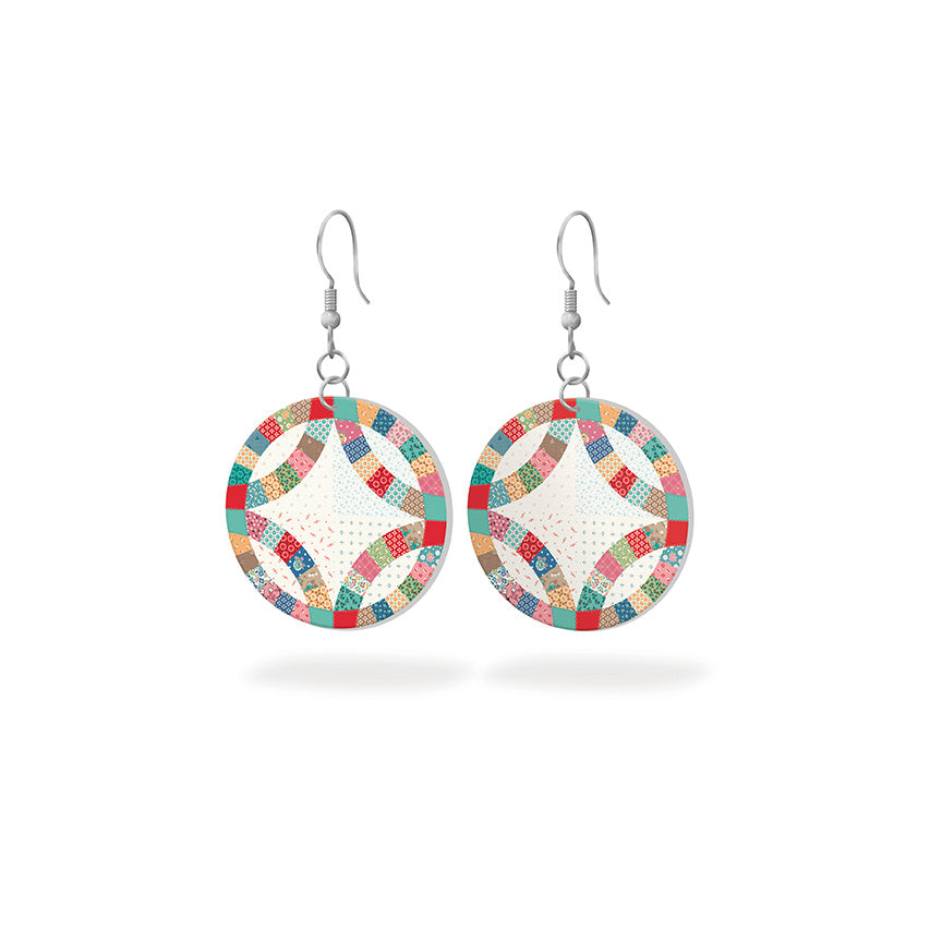 Leather Circle Earrings Home Town