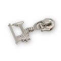 Four #5 Sewing Machine Zipper Pulls - Nickel
