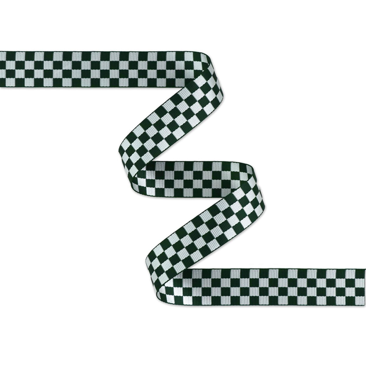 Checkerboard Green/White Webbing 1-1/2in x 3 Yd