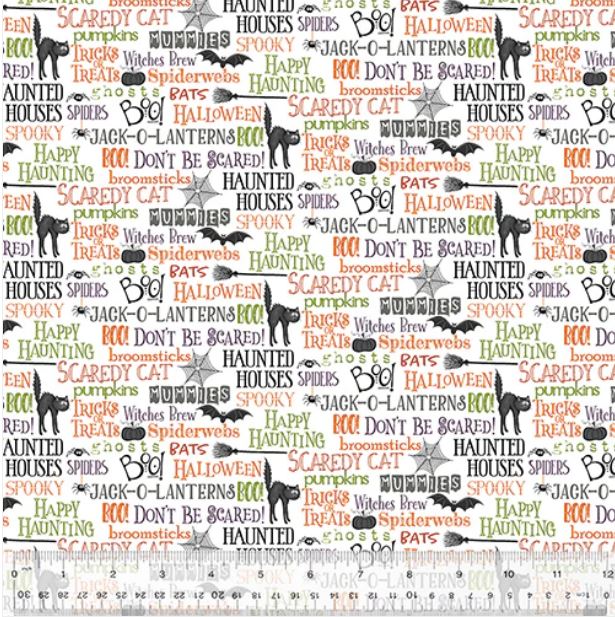 Scaredy Cats-Light a Purrfect Halloween-by Terri Degenkolb for Windham Fabrics- 1/2 Yard