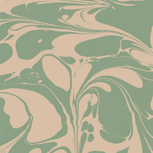 Slow Summer Marble Matcha quilting cotton fabric