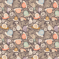 Slow Summer Snails Driftwood quilting cotton fabric