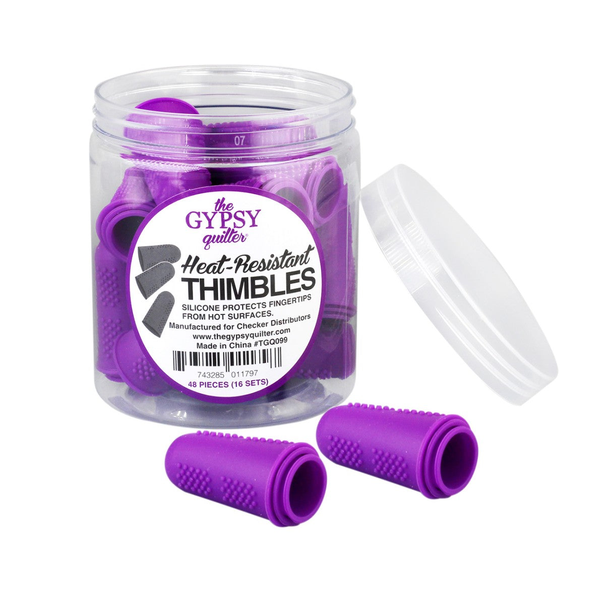 The Gypsy Quilter Heat Resistant Thimbles - Purple