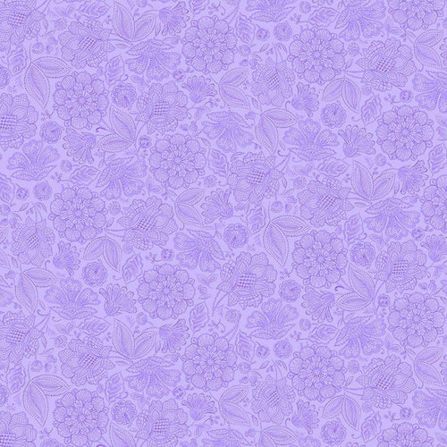 Indigo Garden by Timeless Treasures CD3413 Lavender - 1/2 Yard