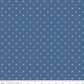 Bee Dots 107/108" Wideback Denim by Riley Blake Designs - 1/2 Yard