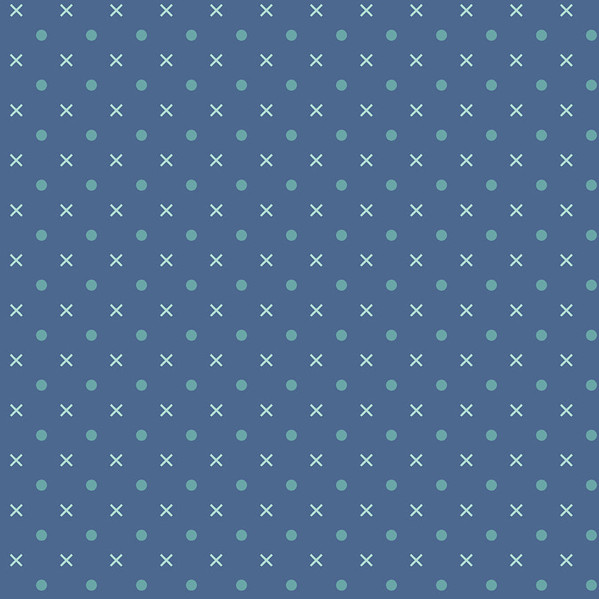 Bee Dots 107/108" Wideback Denim by Riley Blake Designs - 1/2 Yard - image 2