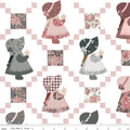 A Walk on the Prairie 107/108" Sunbonnet Sue Wide Back White by Riley Blake Designs - 1/2 Yard