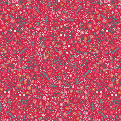 Wintertide Blooms Jolly Wintertale Collection - 1/2 Yard