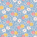 Dilly Dally Floral - Blue - by Maywood Studios 1/2 Yard