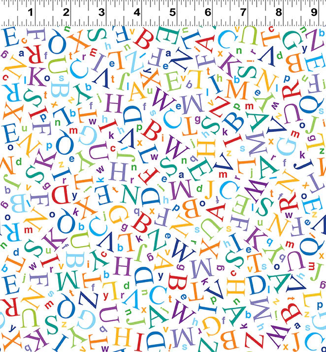 Amazing Alphabet Letters By Cindy Shake from Clothworks 1/2 yard