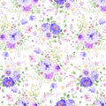 Chateau En Fleur Digital Bouquets White fabric by Heatherlee Chan for Clothworks