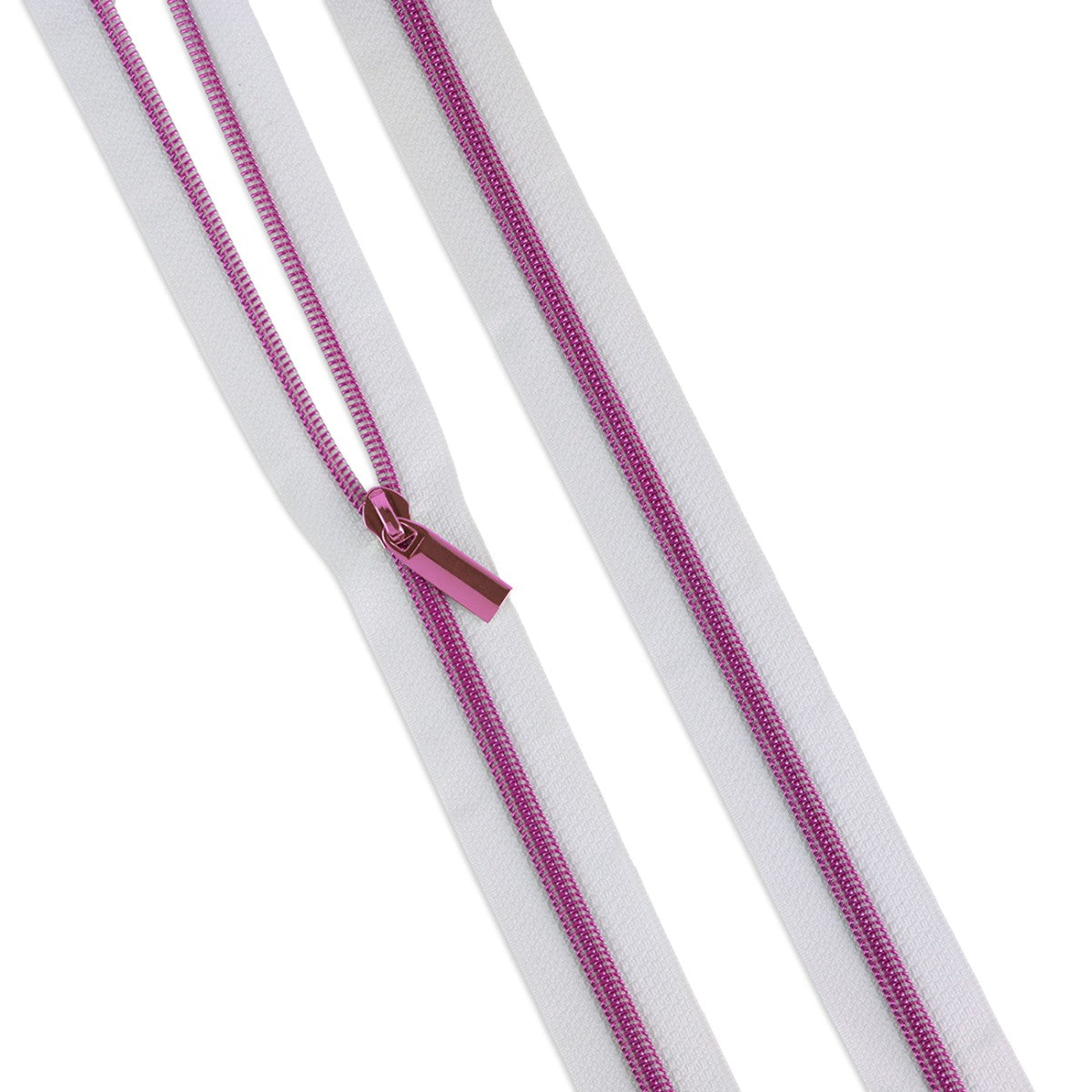Tula Pink #5 Nylon Coil Zipper - White