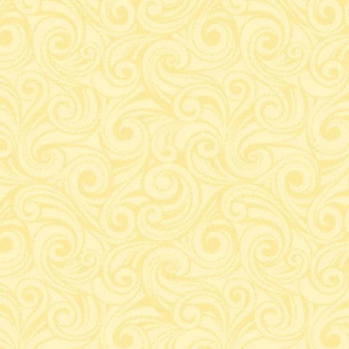 Tea for Two Yellow Swirls by Cindy Staub for Marcus Fabrics -1/2 Yard