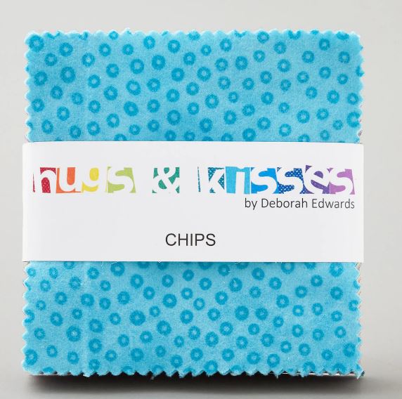Hugs and Kisses Favorites Chips for Northcott 5" X 5" Square - FLANNEL