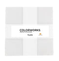 Colorworks Premium Solids Superwhite 10" Tiles - 42 Pieces by Northcott