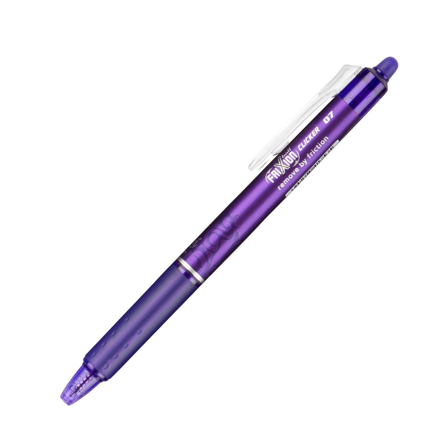 Pilot FriXion Clicker Erasable Gel Pen – Purple – 0.7mm