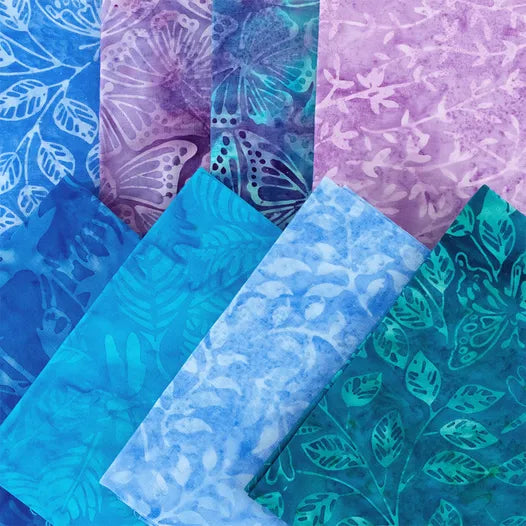 Enchanted Flutter Batiks 2.5" Strips by Lumin Fabrics for Island Batik