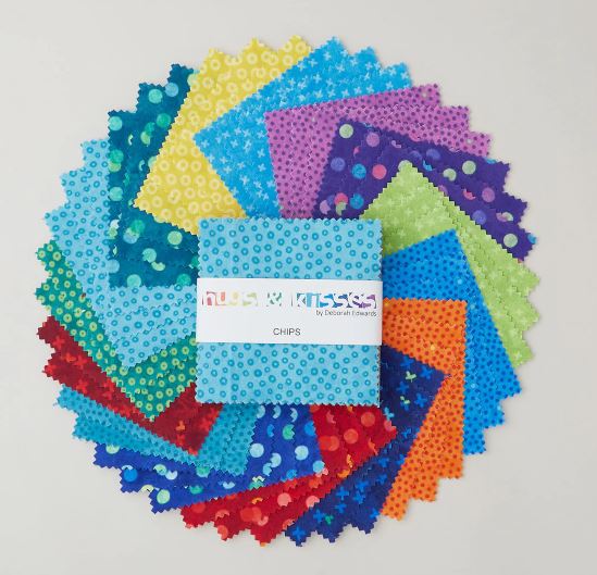 Hugs and Kisses Favorites Chips for Northcott 5" X 5" Square - FLANNEL