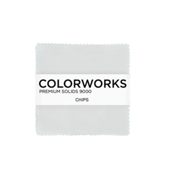 Colorworks Premium Solids Snow 5" Chips - 42 Pieces by Northcott