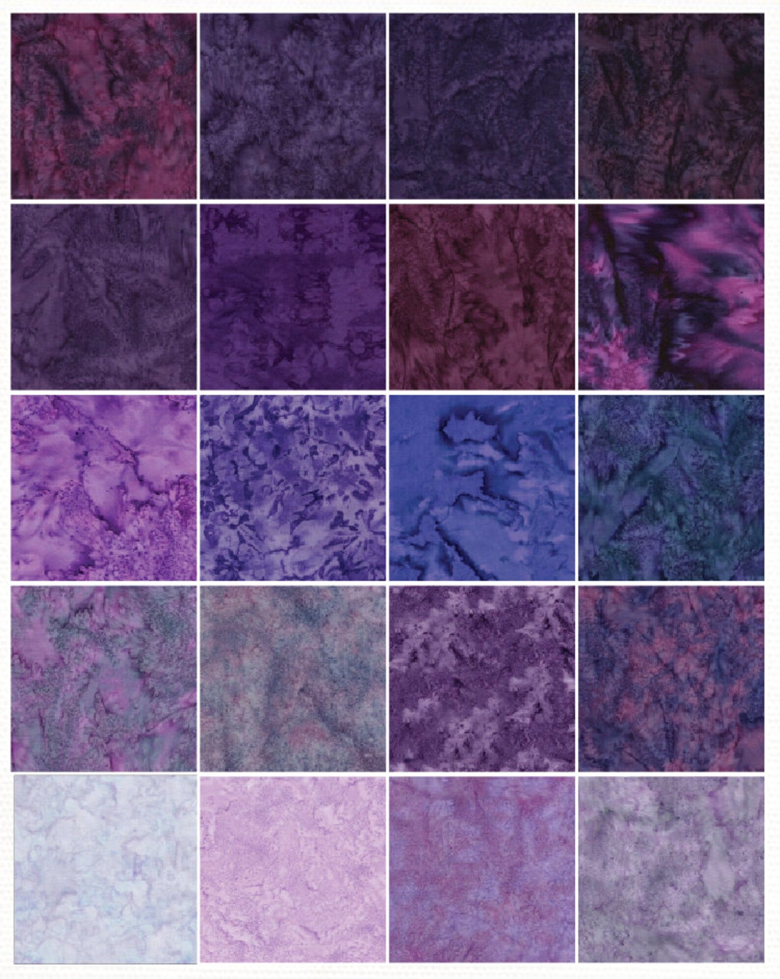 Playful Purple Batiks Island Batik 5" Charm Pack - 42 Pieces -20 designs