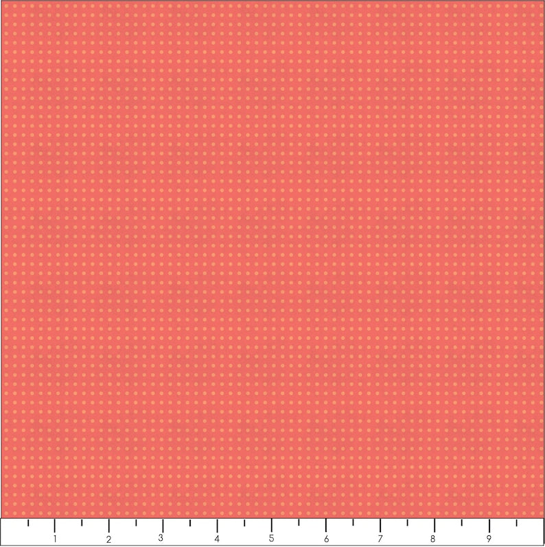 Dandelion Fabric & Co - George, Gertrude, Mallory & Maude - Dots - Orange