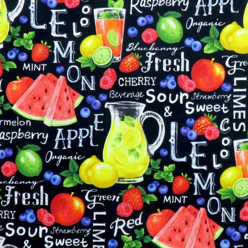 Farmer John's Garden Party Lemonade quilting cotton fabric