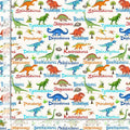 Mini Dinosaurs & Names CD3847-CREAM - Timeless Treasures - 1/2 YARD