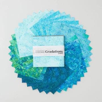 Stonehenge Gradations II - Peacock Chips by Linda Ludovico for Northcott