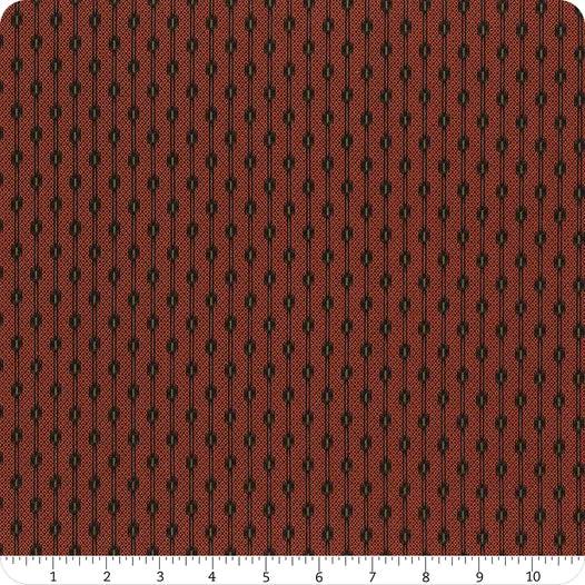 Carolina by Jo Morton - Red Dotty Stripe Fat Quarter 18"X21"