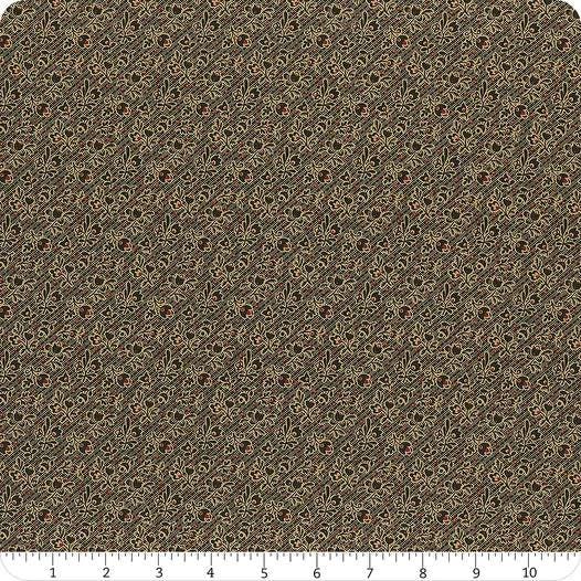 Carolina by Jo Morton - Black Budding Beauty Fat Quarter 18"X21"