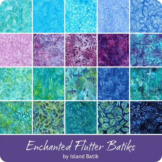 Enchanted Flutter Batiks 2.5" Strips by Lumin Fabrics for Island Batik