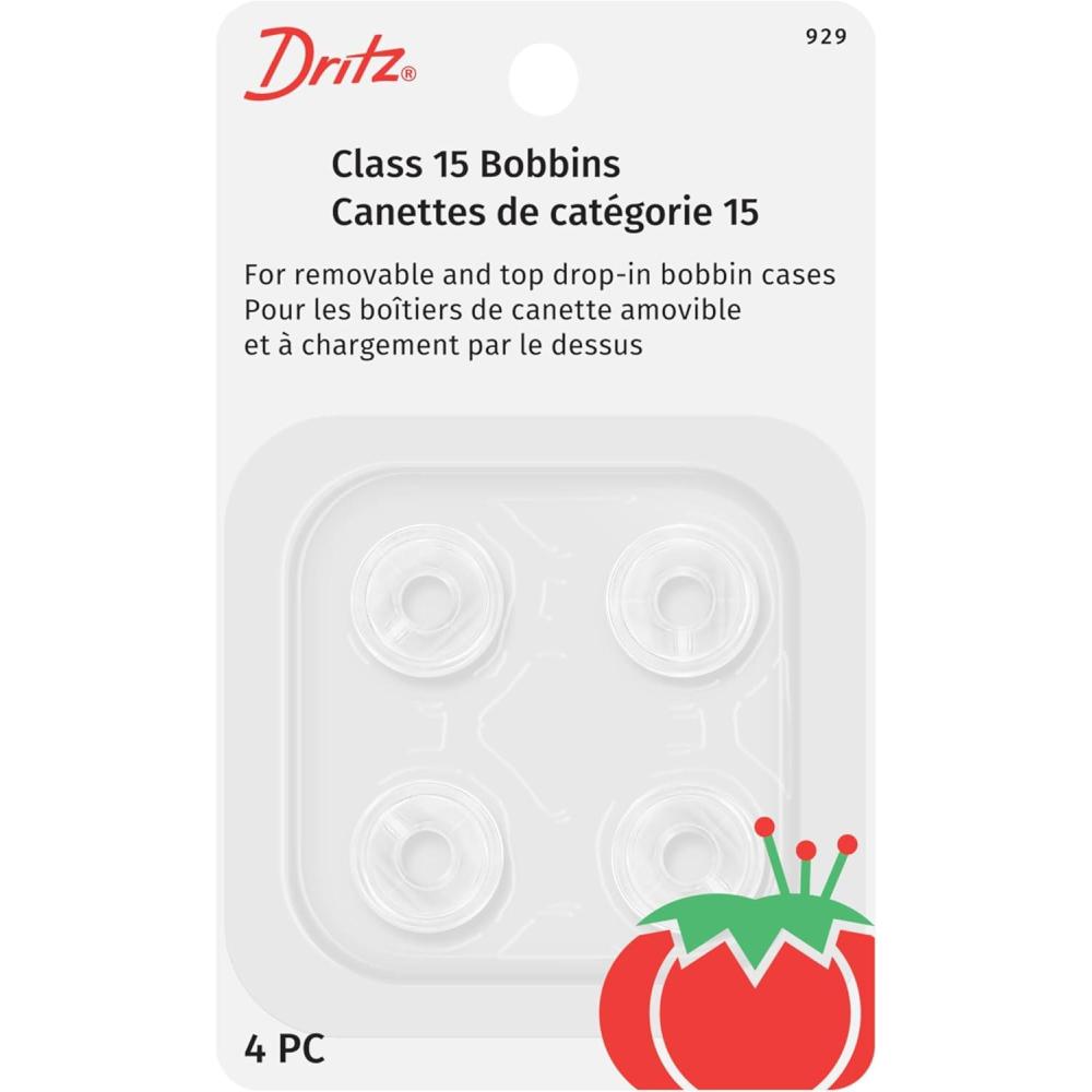 Dritz Class 15 Reusable Plastic Bobbins – 4 Count