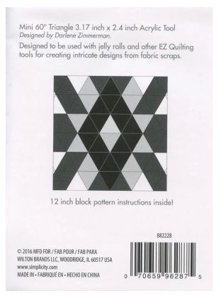 EZ Quilting Jelly Roll Ruler: Mini 60 degree Triangle