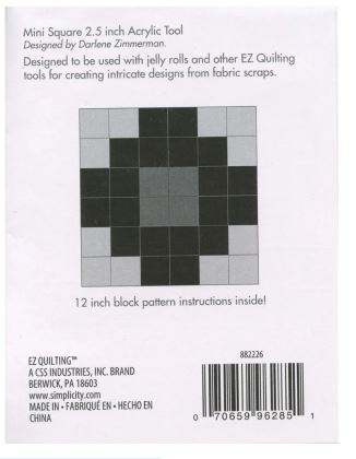 EZ Quilting Jelly Roll Ruler: Mini Square