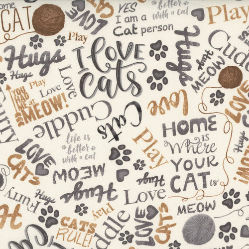 Are You Kitten Me Ball of Yarn and Text Natural
