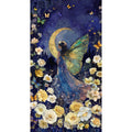 Lumiere 24-inch fairy panel with a castle, crescent moon, flowers, and butterflies.