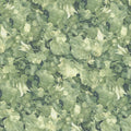 Green Lumiere fabric with densely layered leaves and subtle florals.