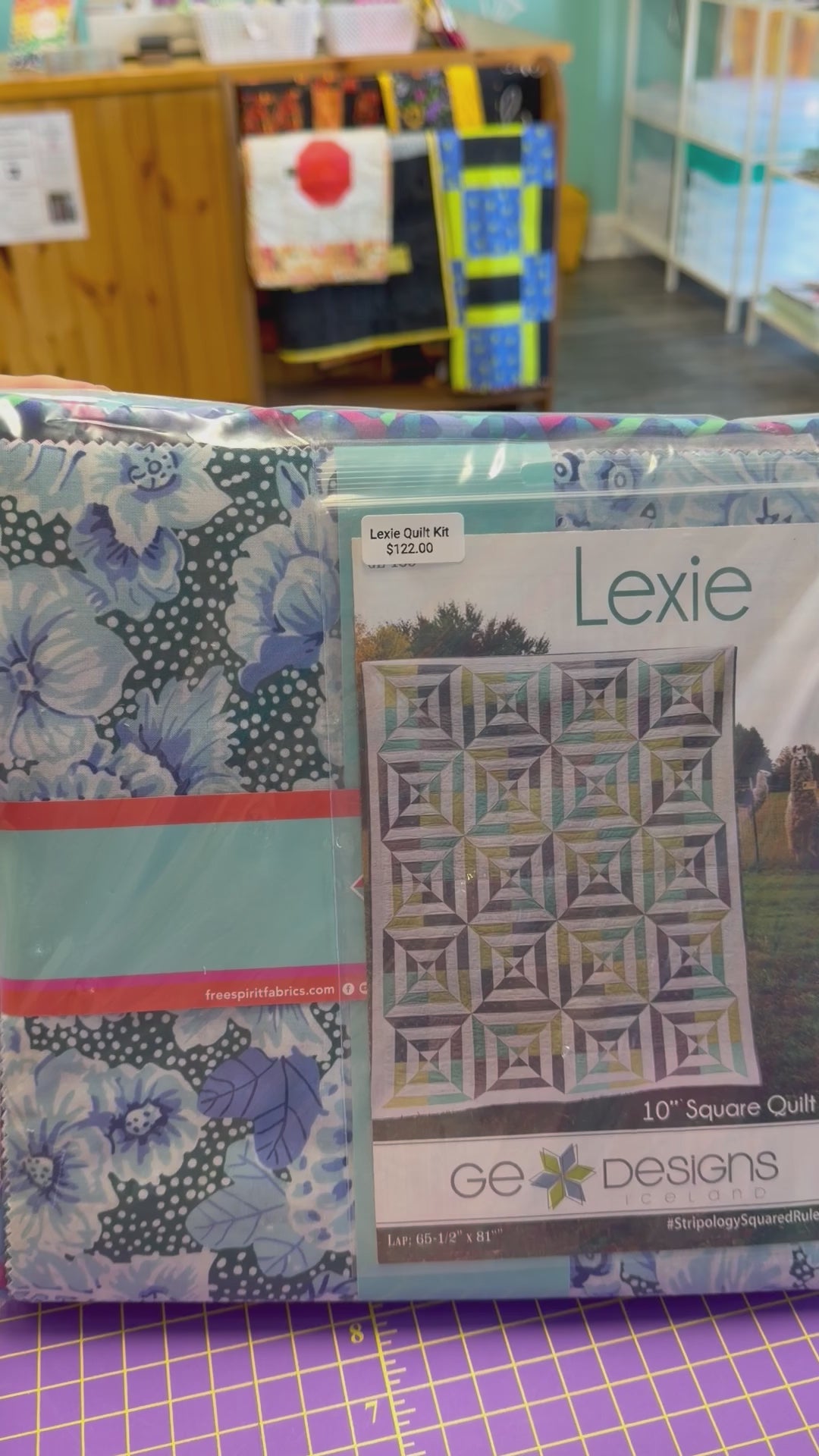 "From the Archives" Collection by Kaffe Fasset for Free Spirit Lexie Quilt Kit 65-1/2"x81"